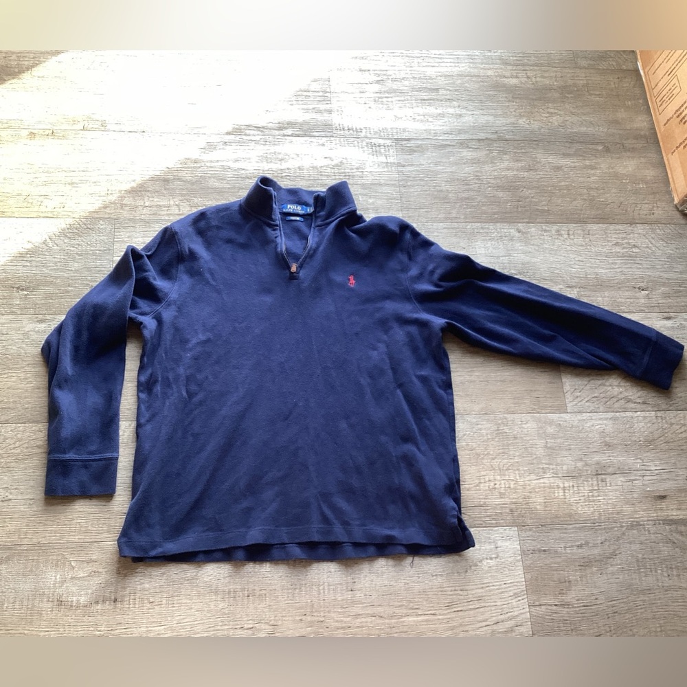 Polo by Ralph Lauren Navy Long-Sleeve Quarter Zip Pullover